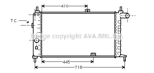 AVA QUALITY COOLING Радиатор, охлаждение двигателя OLA2066